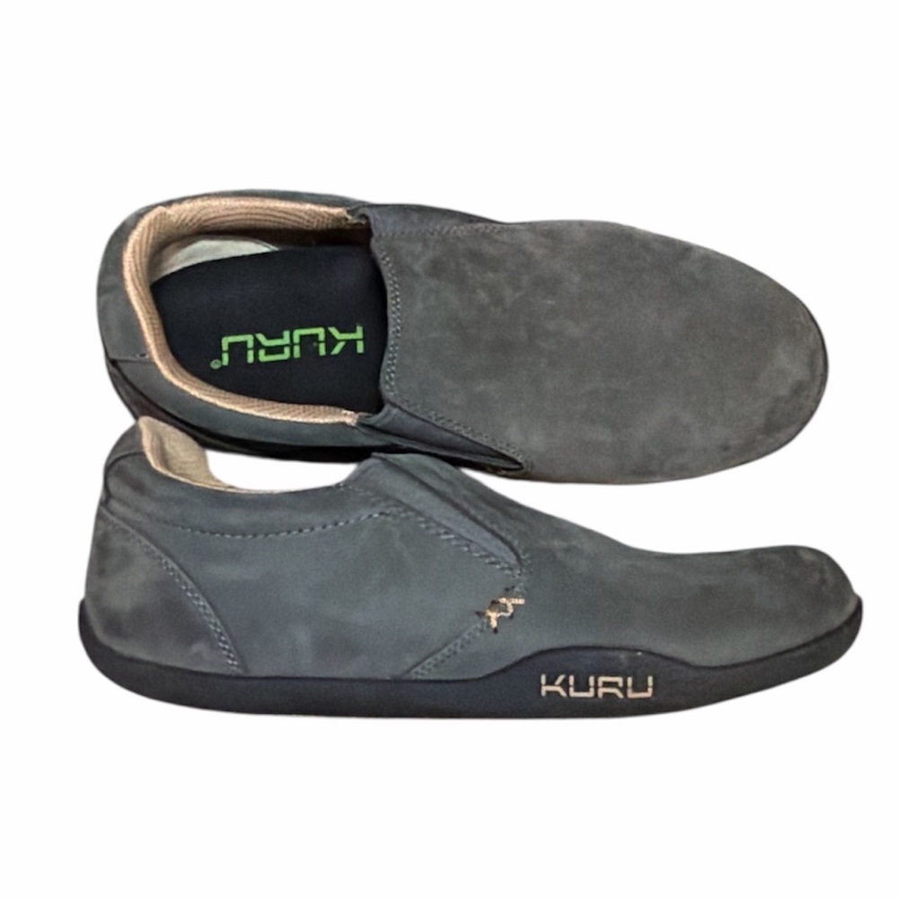 KURU KIVI Women’s Gray Suede Leather Slip On Shoes 10.5 Wide